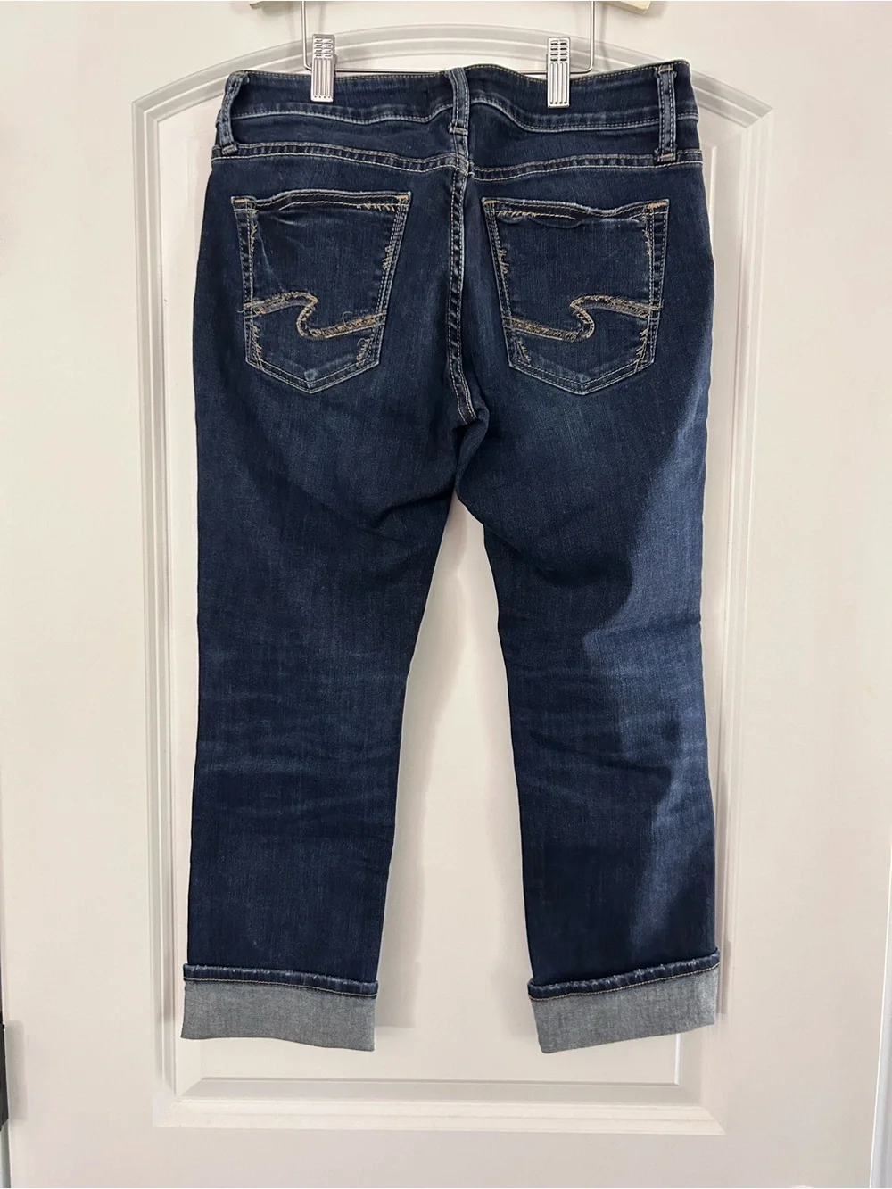 Silver Suki Capri Jeans Light Blue Denim